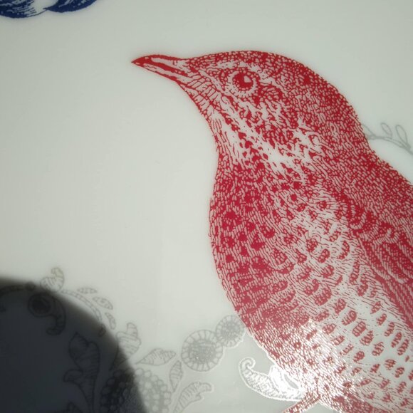 Lovely Set of 4 Porcelain Hand Painted Enameled Plates with Arabesques/ Red Song - Picture 14 of 15